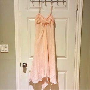 Blush color bridesmaid dress